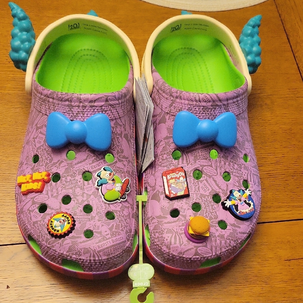 New Crocs The Simpsons Krusty The Clown Classic Clogs Multiple Sizes